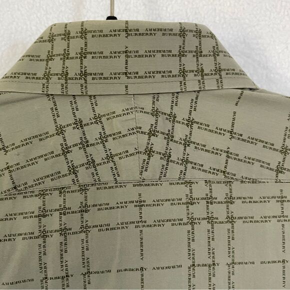 BURBERRY LONDON  Authentic Mens Logo Plaid Cotton Button Down Shirt 16-41 - Picture 5 of 16